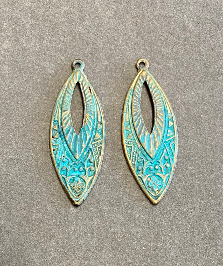 Brass Marquis Earring Findings for Jewelry Making - Filigree & Me