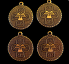 Cross With Angel Brass Charms