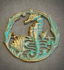 Sea Horse Garden Brass Stamping