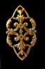Heavy Marquis Oval Connector Brass Stamping