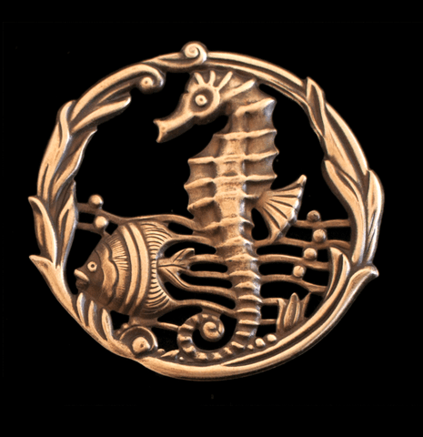 Sea Horse Garden Brass Stamping